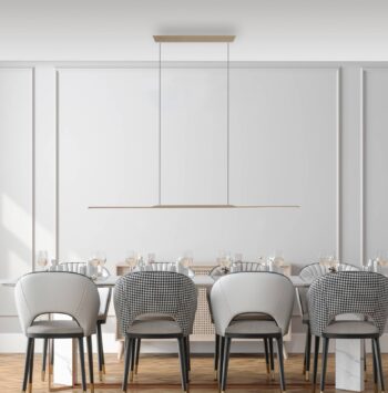 PURE LED závesné svietidlo Povrch, bronz 125 cm hliník 3 000 K