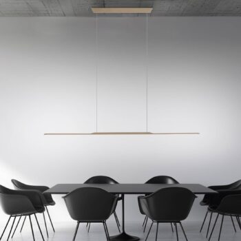 PURE LED závesné svietidlo Povrch, bronz 125 cm hliník 3 000 K