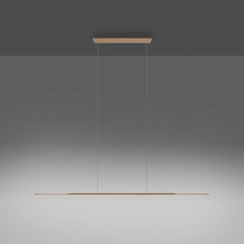 PURE LED závesné svietidlo Povrch, bronz 125 cm hliník 3 000 K