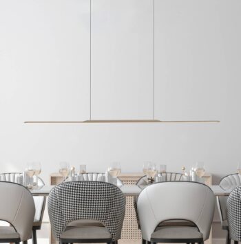 PURE LED závesné svietidlo Povrch, bronz 125 cm hliník 3 000 K