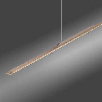 PURE LED závesné svietidlo Povrch, bronz 125 cm hliník 3 000 K