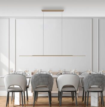 PURE LED závesné svietidlo Povrch, bronz 160 cm hliník 3 000 K