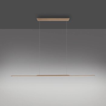 PURE LED závesné svietidlo Povrch, bronz 160 cm hliník 3 000 K