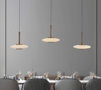 PURE LED závesné svietidlo Vitrum, hnedé/opálové sklo/hliník 3 svetlá.