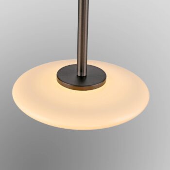 PURE LED závesné svietidlo Vitrum hnedé/opálové sklo/hliník Ø 22 cm