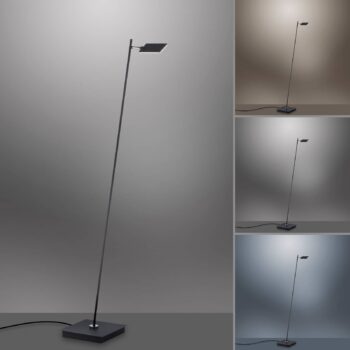 PURE Mira stojaca LED lampa, diaľkové, čierna