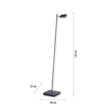 PURE Mira stojaca LED lampa, diaľkové, čierna