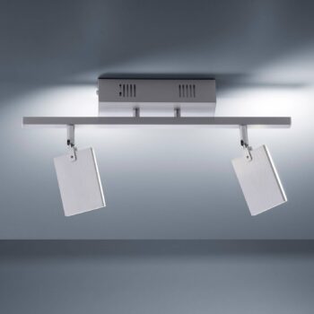 PURE Mira stropné LED 2-pl diaľkové CCT hliník