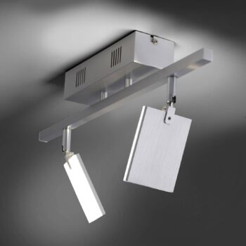 PURE Mira stropné LED 2-pl diaľkové CCT hliník