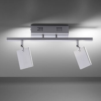 PURE Mira stropné LED 2-pl diaľkové CCT hliník