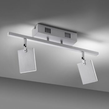 PURE Mira stropné LED 2-pl diaľkové CCT hliník