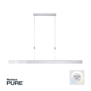 PURE Moto závesné LED svetlo, stmievač, strieborná