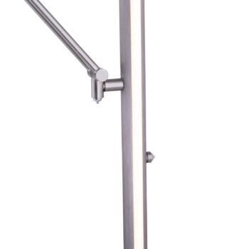PURE Mutil LED stojacia lampa, lampa na čítanie, strieborná
