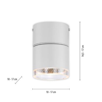 PURE Nola stropné LED svetlo 1-plameňové biela
