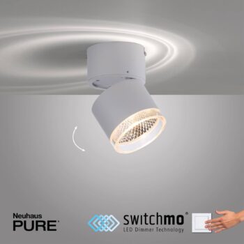 PURE Nola stropné LED svetlo 1-plameňové biela