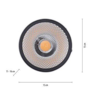 PURE Nola stropné LED svetlo 1-plameňové čierna