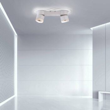 PURE Nola stropné LED svetlo 2-plameňové biela