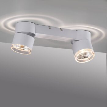 PURE Nola stropné LED svetlo 2-plameňové biela