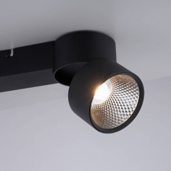 PURE Nola stropné LED svetlo 2-plameňové čierna