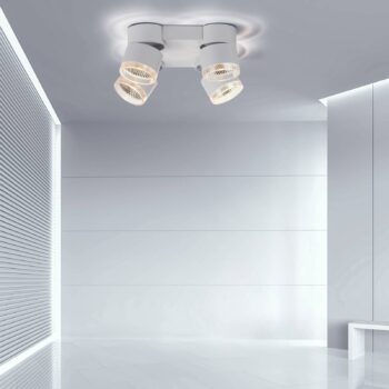 PURE Nola stropné LED svetlo 4-plameňové biela