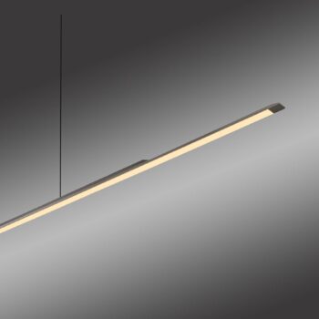 PURE Surface LED závesné svietidlo, sivé, 160 cm, hliník 3 000 K