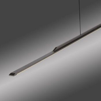 PURE Surface LED závesné svietidlo, sivé, 160 cm, hliník 3 000 K