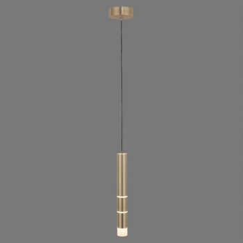 PURE Vega závesné LED svietidlo 1 cylinder, mosadz
