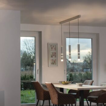 PURE Vega závesné LED svietidlo 3 cylindre, hliník