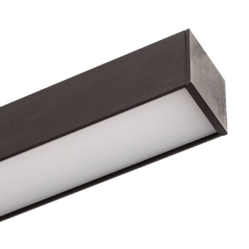 PURE stropné LED svetlo Lines, 110 cm, antracitová, CCT, diaľkové ovládanie