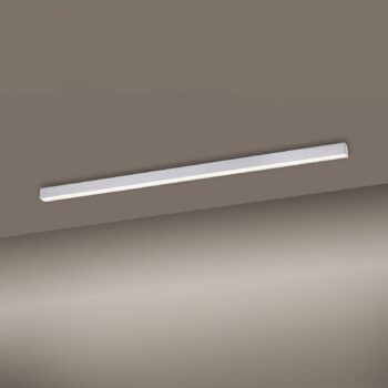 PURE stropné LED svetlo Lines, 110 cm, strieborná, CCT, diaľkové ovládanie
