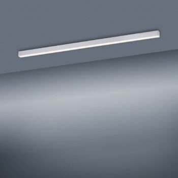 PURE stropné LED svetlo Lines, 110 cm, strieborná, CCT, diaľkové ovládanie