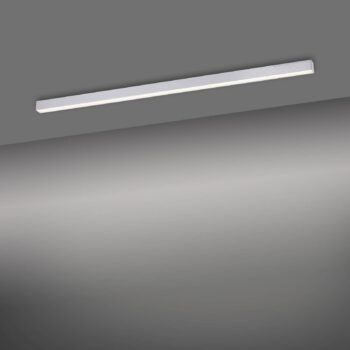 PURE stropné LED svetlo Lines, 110 cm, strieborná, CCT, diaľkové ovládanie