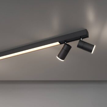 PURE stropné LED svetlo Lines, 120 cm, antracitová, diaľkové ovládanie