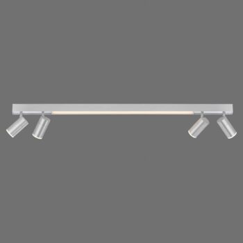 PURE stropné LED svetlo Lines, 120 cm, strieborné, diaľkové ovládanie