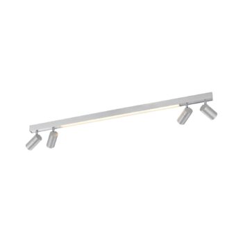 PURE stropné LED svetlo Lines, 120 cm, strieborné, diaľkové ovládanie
