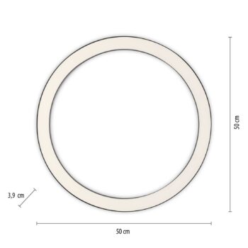 PURE stropné LED svetlo Lines, Ø 50 cm, antracitová, CCT, diaľkové ovládanie