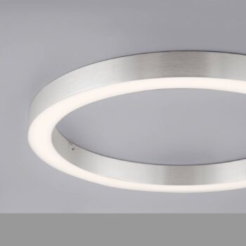 PURE stropné LED svetlo Lines, Ø 50 cm, strieborná, CCT