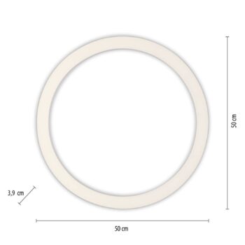 PURE stropné LED svetlo Lines, Ø 50 cm, strieborná, CCT
