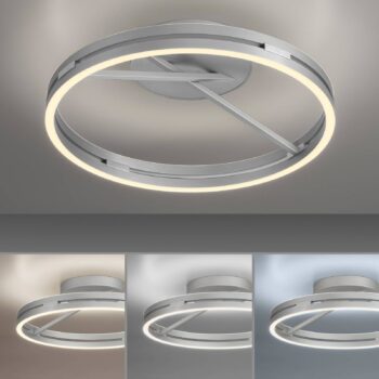 PURE stropné LED svetlo Loop, hliník, kov, Ø 60 cm CCT
