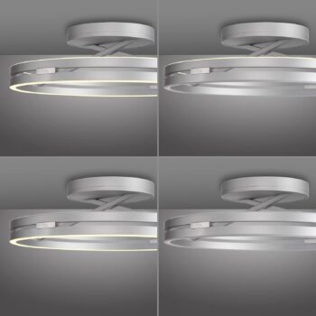 PURE stropné LED svetlo Loop, hliník, kov, Ø 60 cm CCT