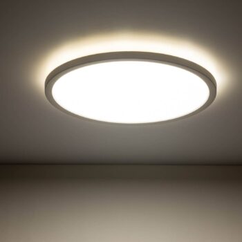Panel Aqua LED, Ø 30 cm, biely, kov/plast CCT stmievateľný