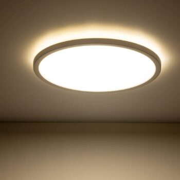 Panel Aqua LED, Ø 30 cm, biely, kov/plast CCT stmievateľný