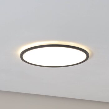 Panel Aqua LED, Ø 40 cm, čierny, kov/plast, CCT dim
