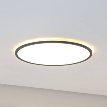 Panel Aqua LED, Ø 50 cm, čierny, kov/plast, CCT dim
