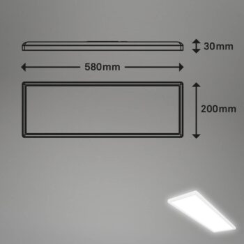 Panel Move LED, senzor, 58 x 20 cm, IP44, plast, biely