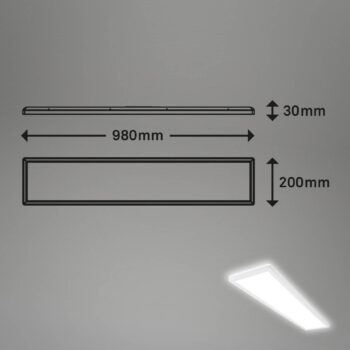 Panel Move LED, senzor, 98 x 20 cm, IP44, plast, biely