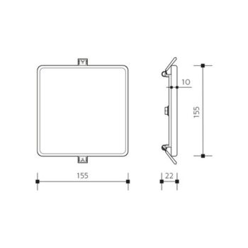 Panlux PN14300011 Podhľadové LED svietidlo Downlight Square 12 W, prírodná biela