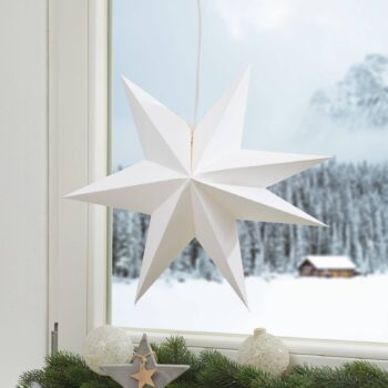 Papierová hviezda Duva na zavesenie, 45 cm