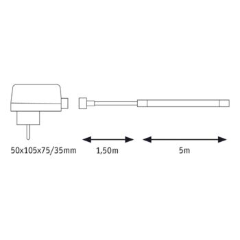 Pásik Paulmann SimpLED, IP65 6 500 K, 5 m