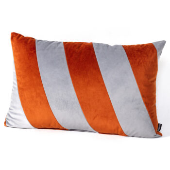 Patchwork obdĺžnikový vankúš sivý medený, 59 x 39 cm